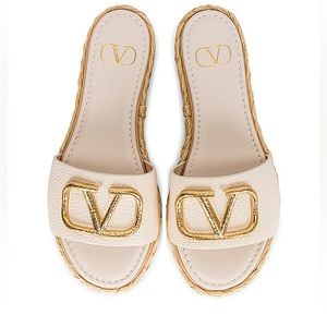 Valentino Garavani V logo espadrille slides